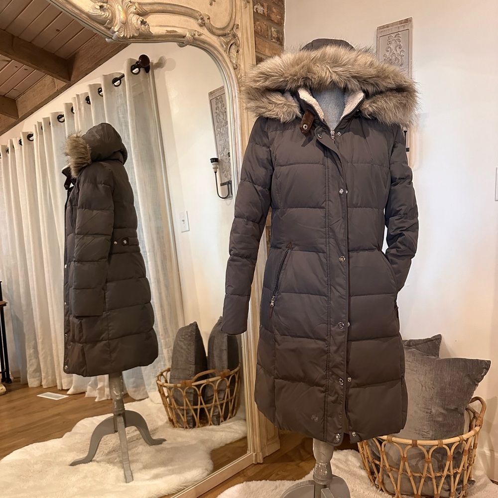 Ralph Lauren olive green long winter coat - Picture 2 of 5